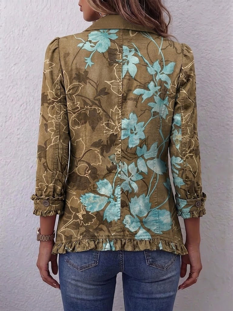 Salud | Floral Degradé Jas met Volants