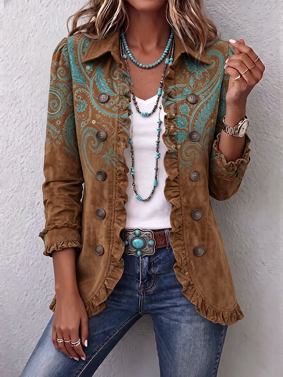 Macarena | Cashmere Jacket met Volants