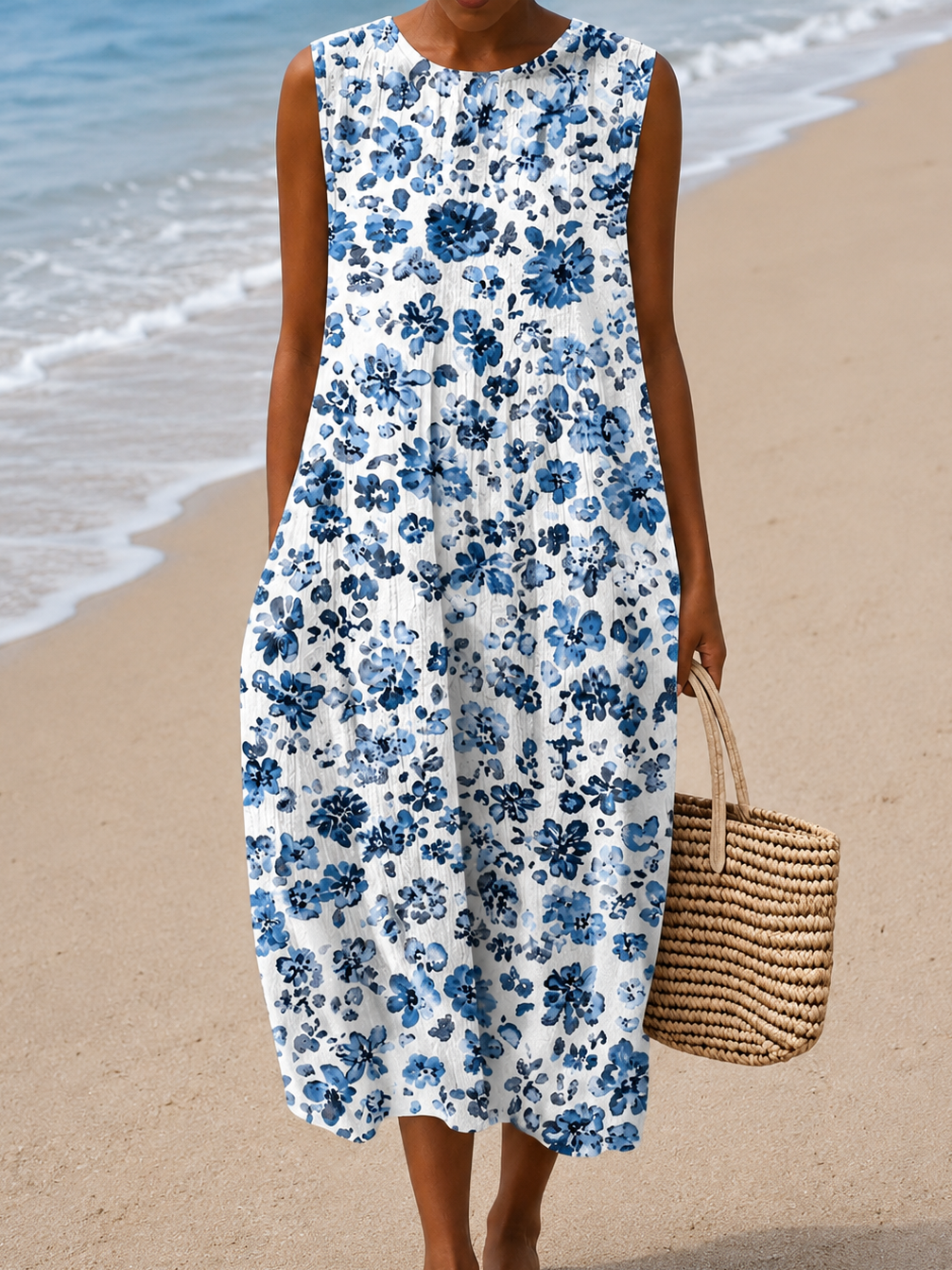 Patricia | Bloesem Mouwloze Zomerjurk