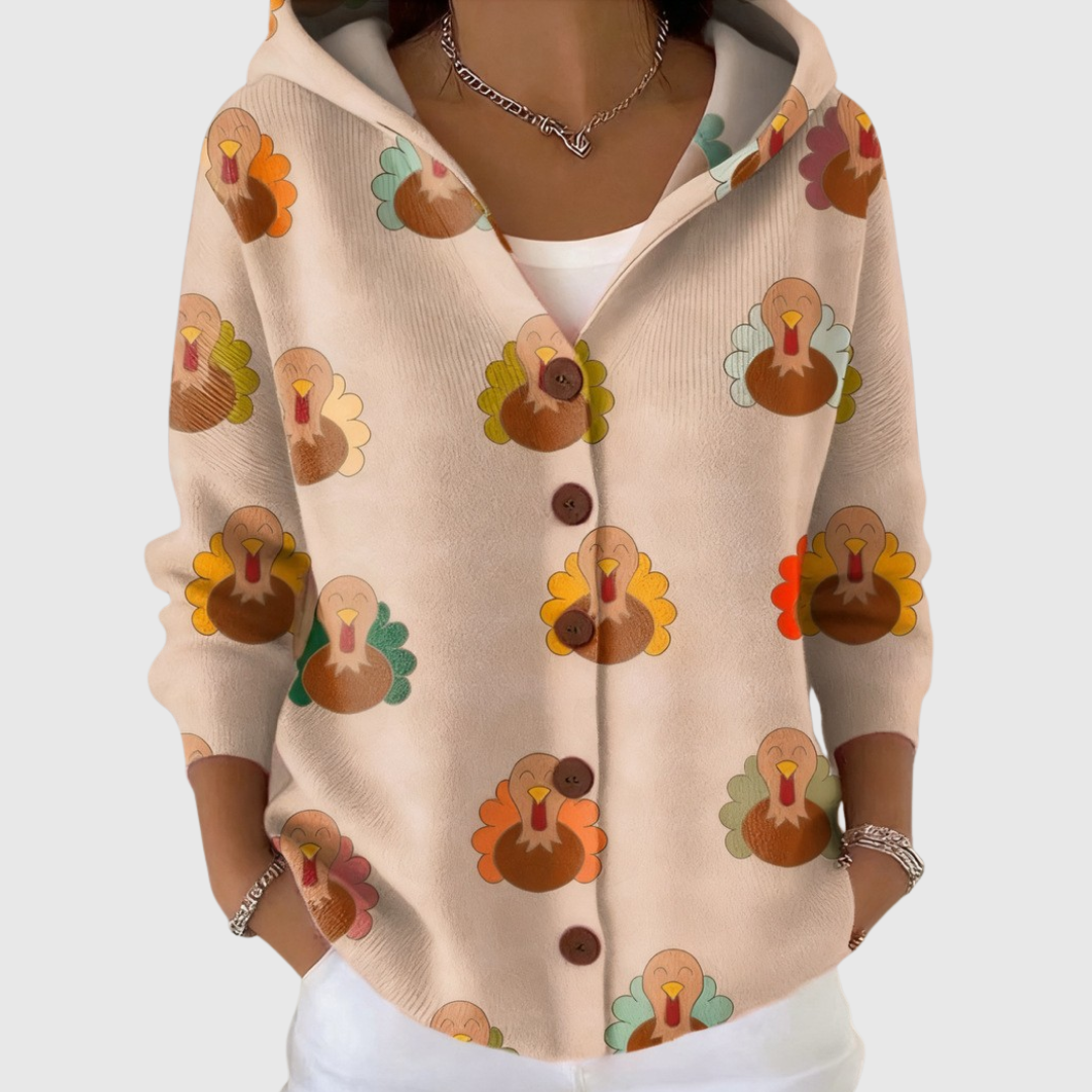 Pilar | Gebreid vest met capuchon