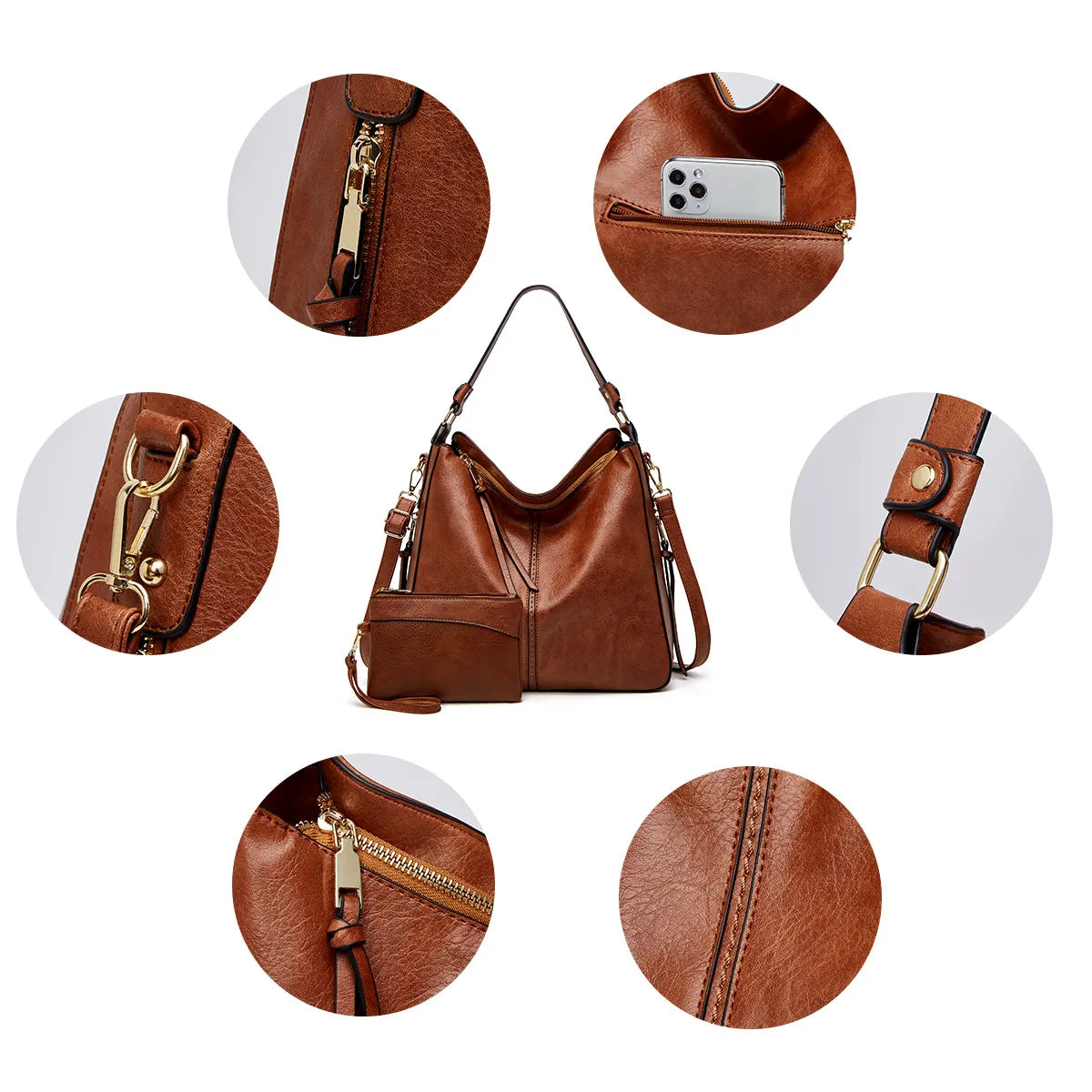 Premium Hobo Handtas – Inclusief Gratis Portemonnee