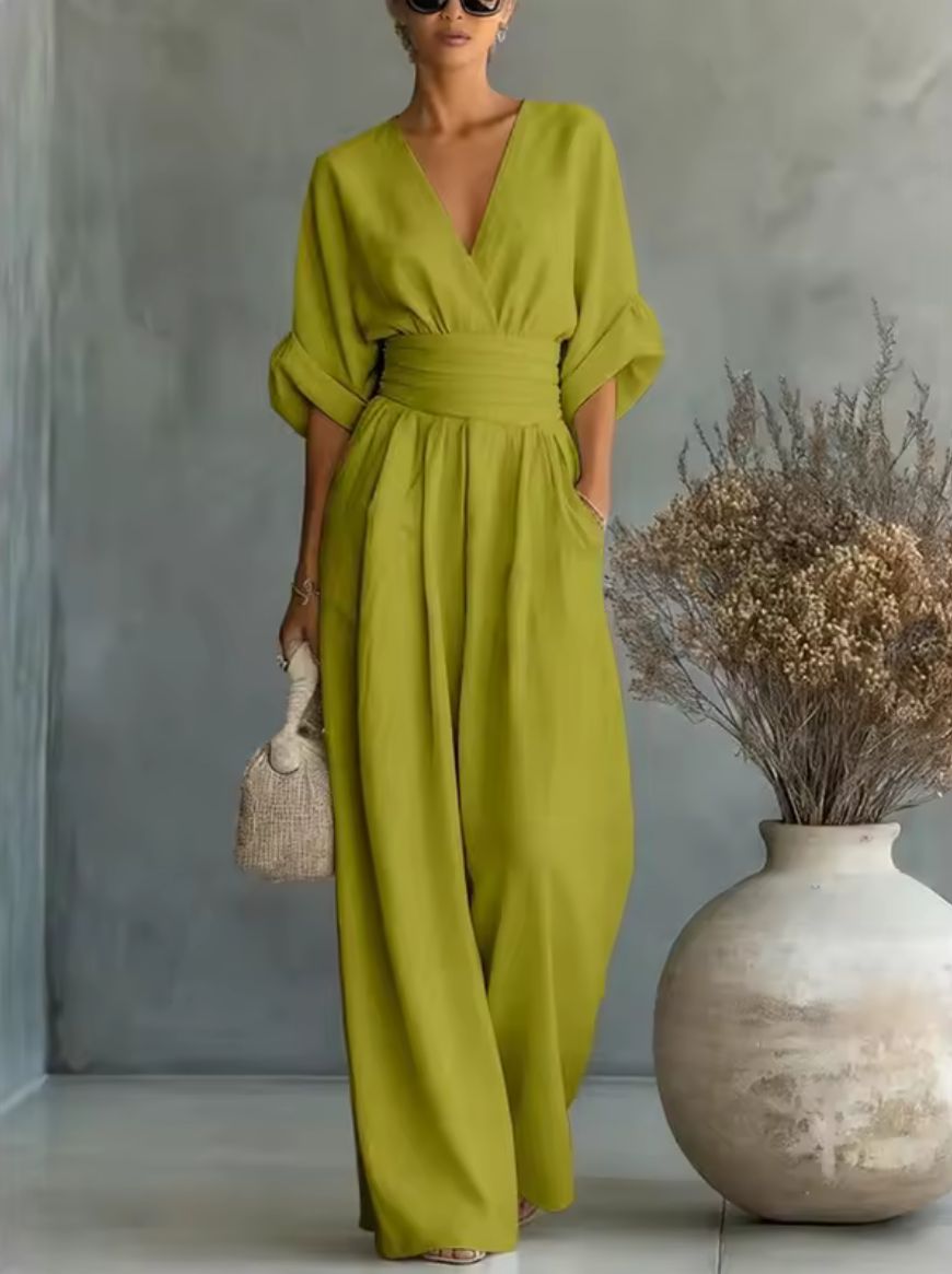 Risel jumpsuit in olijfgroen