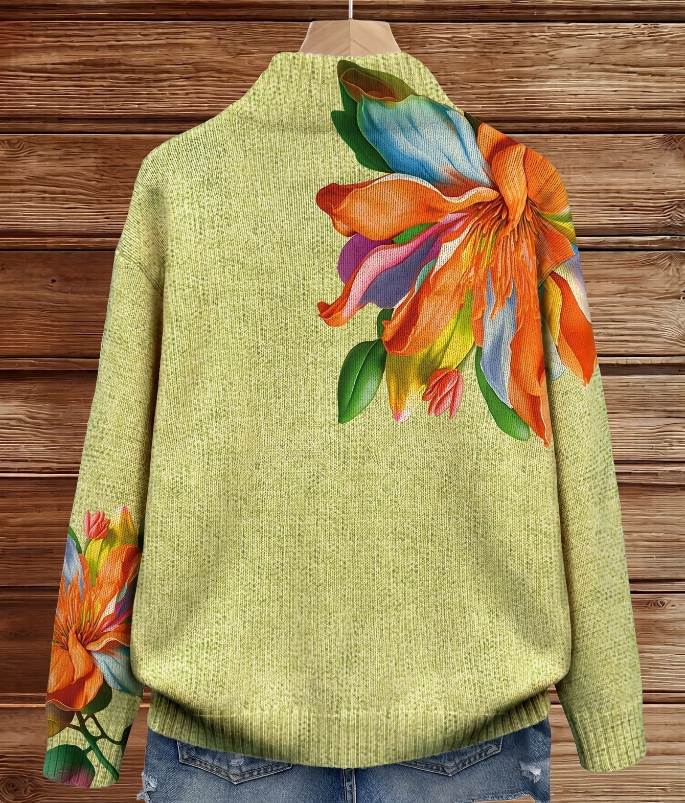 Sidonie vest met levendige tropische lelieprint