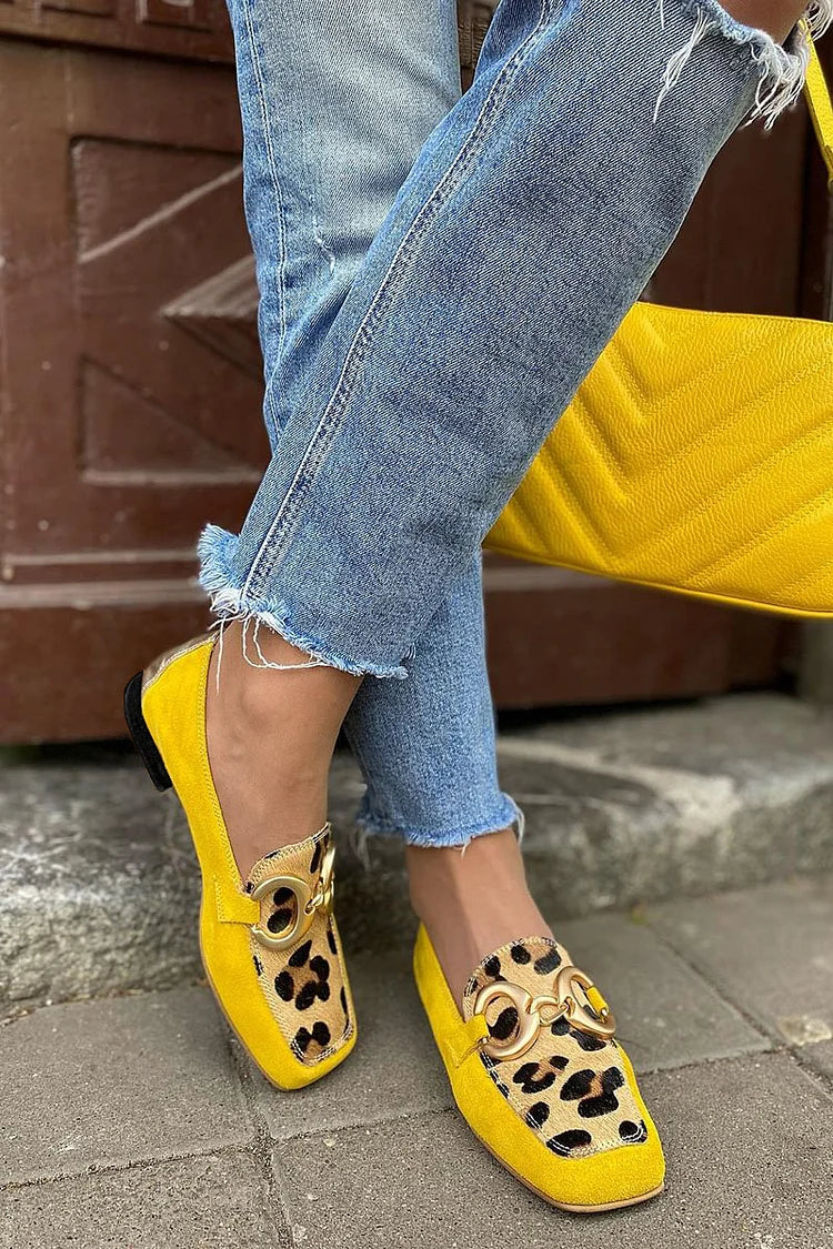 Stelle loafers met dierenprint