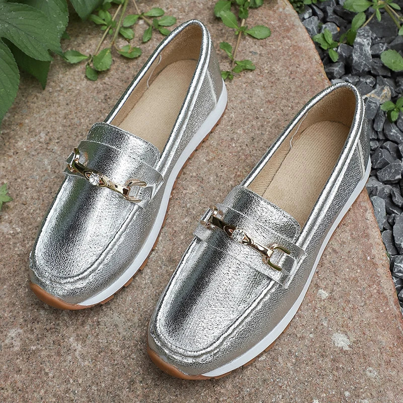 Suzy chique loafer-sneakers in zilver