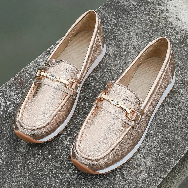 Suzy chique loafer-sneakers in champagne