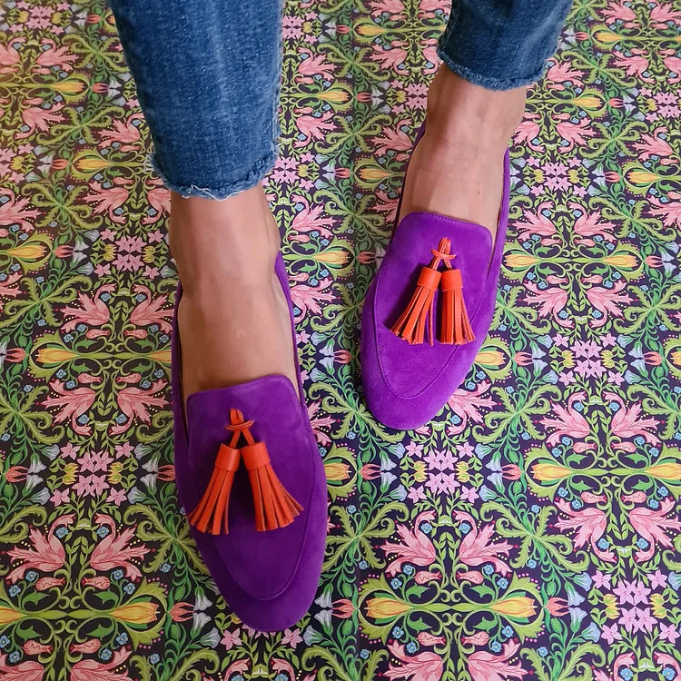 Tamarae loafers met kwastjes in paars