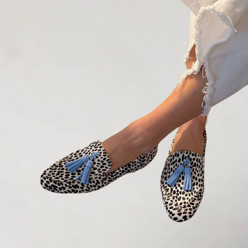 Tinsley loafers met luipaardprint detail